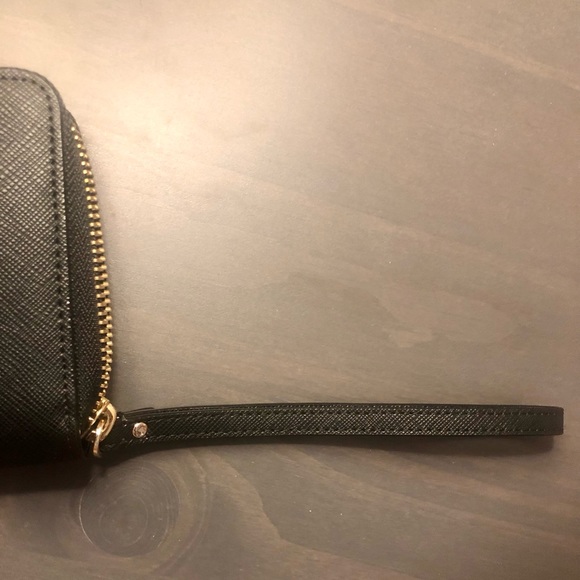 NWT rare vintage Kate Spade large wristlet wallet in 100% black leather - Picture 7 of 10